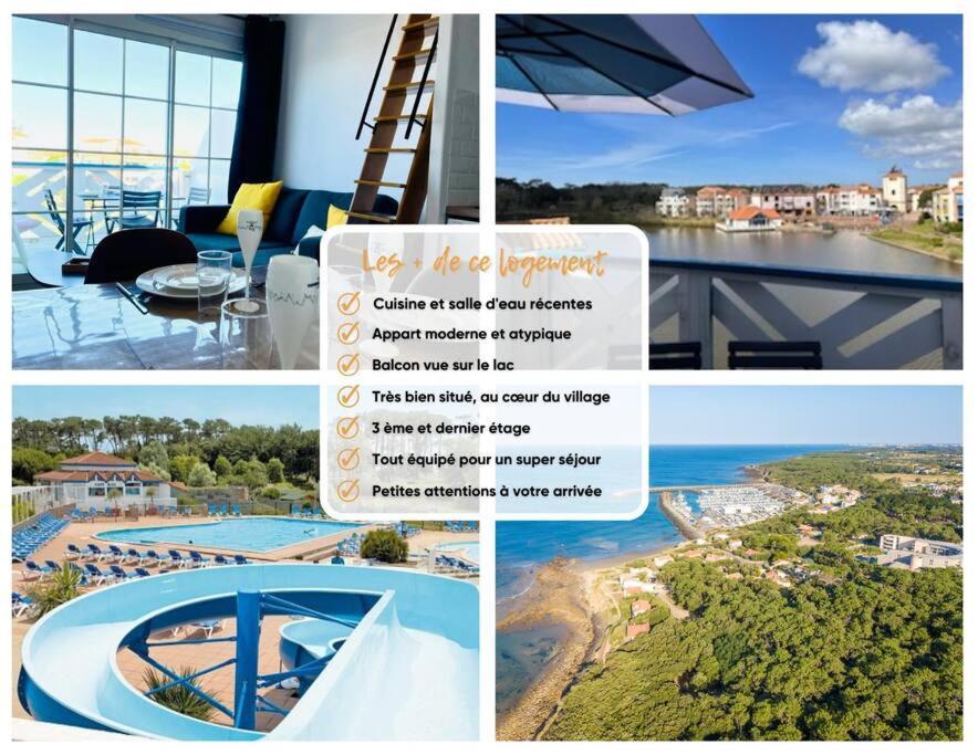 "Le Filet Du Lac" Appartement Atypique, 5 Personnes, Duplex, Vue Lac, Acces Parc Aquatique Gratuit Talmont-Saint-Hilaire Eksteriør billede